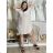 Sommerhemd-Musselin-Kurzarmkleid für Damen (L/XL EINHEITSGRÖSSE) ITALIAN FASHION IMC23201/DU