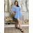Kleid Oversize Kurzarm Damen (4XL/5XL ONE SIZE) ITALSKÁ MÓDA IM422026 M / L schwarz