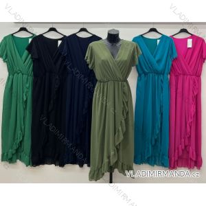 Langes warmes Langarmkleid für Damen in Übergröße (50/52/54 Einheitsgröße) ITALIAN FASHION IM424636