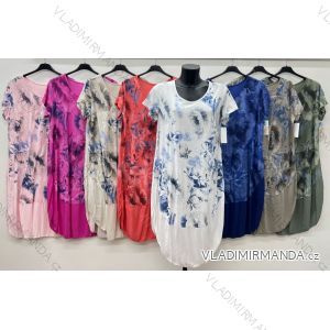 Langes warmes Langarmkleid für Damen in Übergröße (50/52/54 Einheitsgröße) ITALIAN FASHION IM424636
