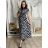 Langes Sommerkleid mit kurzen Ärmeln für Damen (Einheitsgröße S/M) ITALIAN FASHION IM323101 S / M / L schwarz