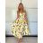 Langes Chiffon-Kurzarmkleid für Damen (S/M ONE SIZE) ITALIAN FASHION IMWGS231048