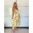 Langes Chiffon-Kurzarmkleid für Damen (S/M ONE SIZE) ITALIAN FASHION IMWGS231048