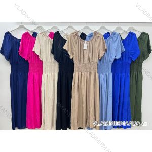 Langes warmes Langarmkleid für Damen in Übergröße (50/52/54 Einheitsgröße) ITALIAN FASHION IM424636