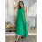 Damen-Sommerkleid mit kurzen Ärmeln (44/46/48 Einheitsgröße) ITALIAN FASHION IM424287 S / M / L grünes Khaki