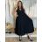 Damen-Sommerkleid mit kurzen Ärmeln (44/46/48 Einheitsgröße) ITALIAN FASHION IM424287 S / M / L grünes Khaki