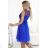 522-4 CATERINA Feminines Kleid mit Guipure und zartem Tüll - Kornblumenblau