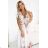 609-1 Satin-Maxikleid mit tiefem Ausschnitt und floralem Ombre – Boho-Eleganz