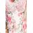 603-4 Luftiges Wickel-Maxikleid mit Blumenmuster – rosa Rosen