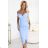 564-9 CALLIE Off-Shoulder Midikleid mit tiefem Ausschnitt - hellblau