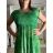 Indian Summer Kurzarm-Damenkleid in Übergröße (54/58 EINHEITSGRÖSSE) ITALIAN FASHION IMBM24072 hellgrün M / L