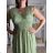 Šaty košilové dlouhý rukáv dámské (S/M ONE SIZE) ITALSKÁ MODA IMB229927 <p>blau</p> M / L
