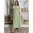 Šaty košilové dlouhý rukáv dámské (S/M ONE SIZE) ITALSKÁ MODA IMB229927 grün XL/2XL