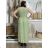Šaty košilové dlouhý rukáv dámské (S/M ONE SIZE) ITALSKÁ MODA IMB229927 grün XL/2XL