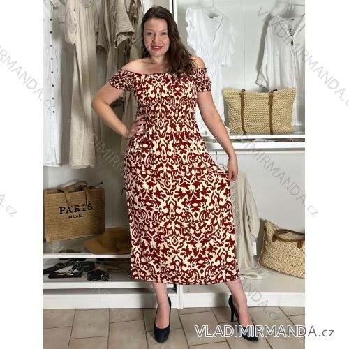 Langärmliger Pelzpullover für Damen (S/M/L ONE SIZE) ITALIAN FASHION IMWCH25116 XL/2XL Wein