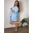 Damen Langarm Hoodie Kleid (S / M ONE SIZE) ITALIAN FASHION IMWA216095