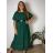 Elegantes Chiffonkleid Kurzarm Damen Übergröße (46/48/50 Einheitsgröße) ITALIAN FASHION IM425035