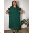 Elegantes Chiffonkleid Kurzarm Damen Übergröße (46/48/50 Einheitsgröße) ITALIAN FASHION IM425035