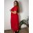 Elegantes Chiffonkleid Kurzarm Damen Übergröße (46/48/50 Einheitsgröße) ITALIAN FASHION IM425035