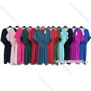 Langes lässiges Kurzarm-Damenkleid, übergroß (42/44/46 Einheitsgröße) ITALIENISCHE MODE IMD2525370
