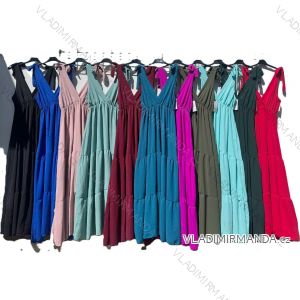 Langes lässiges Kurzarm-Damenkleid, übergroß (42/44/46 Einheitsgröße) ITALIENISCHE MODE IMD2525370