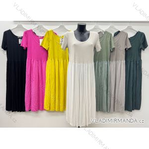 Sommerkleid oval Kurzarm Damen Übergröße (50/52/54 Einheitsgröße) ITALIAN FASHION IM425011