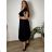 Sommerkleid oval Kurzarm Damen Übergröße (50/52/54 Einheitsgröße) ITALIAN FASHION IM425011  schwarz