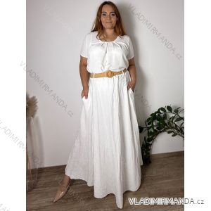 Langes warmes Langarmkleid für Damen in Übergröße (50/52/54 Einheitsgröße) ITALIAN FASHION IM424636