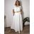 Langes warmes Langarmkleid für Damen in Übergröße (50/52/54 Einheitsgröße) ITALIAN FASHION IM424636  weiß
