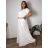 Langes warmes Langarmkleid für Damen in Übergröße (50/52/54 Einheitsgröße) ITALIAN FASHION IM424636  weiß