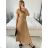 Langes Chiffon-Kurzarmkleid für Damen (S/M ONE SIZE) ITALIAN FASHION IMWGS231048