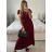 Langes Chiffon-Kurzarmkleid für Damen (S/M ONE SIZE) ITALIAN FASHION IMWGS231048