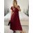 Langes Chiffon-Kurzarmkleid für Damen (S/M ONE SIZE) ITALIAN FASHION IMWGS231048