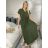 Langes Chiffon-Kurzarmkleid für Damen (S/M ONE SIZE) ITALIAN FASHION IMWGS231048