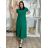 Langes Chiffon-Kurzarmkleid für Damen (S/M ONE SIZE) ITALIAN FASHION IMWGS231048