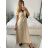 Langes Chiffon-Kurzarmkleid für Damen (S/M ONE SIZE) ITALIAN FASHION IMWGS231048