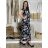 Langes Sommerkleid mit kurzen Ärmeln für Damen (Einheitsgröße S/M) ITALIAN FASHION IM323101