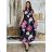Langes Sommerkleid mit kurzen Ärmeln für Damen (Einheitsgröße S/M) ITALIAN FASHION IM323101
