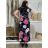 Langes Sommerkleid mit kurzen Ärmeln für Damen (Einheitsgröße S/M) ITALIAN FASHION IM323101