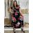 Langes Sommerkleid mit kurzen Ärmeln für Damen (Einheitsgröße S/M) ITALIAN FASHION IM323101