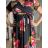 Langes Sommerkleid mit kurzen Ärmeln für Damen (Einheitsgröße S/M) ITALIAN FASHION IM323101