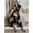 Langes Sommerkleid mit kurzen Ärmeln für Damen (Einheitsgröße S/M) ITALIAN FASHION IM323101