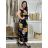 Langes Sommerkleid mit kurzen Ärmeln für Damen (Einheitsgröße S/M) ITALIAN FASHION IM323101