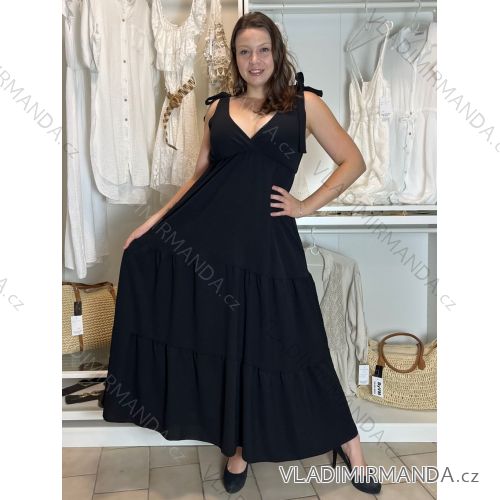 Langes lässiges Kurzarm-Damenkleid, übergroß (42/44/46 Einheitsgröße) ITALIENISCHE MODE IMD2525370