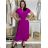 Langes Chiffon-Kurzarmkleid für Damen (S/M ONE SIZE) ITALIAN FASHION IMWGS231048