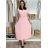 Langes Chiffon-Kurzarmkleid für Damen (S/M ONE SIZE) ITALIAN FASHION IMWGS231048