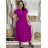 Langes Chiffon-Kurzarmkleid für Damen (S/M ONE SIZE) ITALIAN FASHION IMWGS231048
