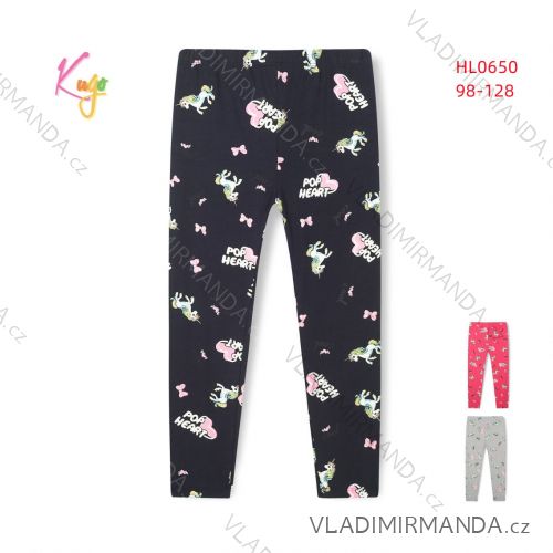 Lange Leggings für Kinder (98-128 / schwarz) KUGO HL0650
