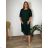 Langes Chiffon-Kurzarmkleid für Damen (S/M ONE SIZE) ITALIAN FASHION IMWGM23456
