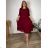 Langes Chiffon-Kurzarmkleid für Damen (S/M ONE SIZE) ITALIAN FASHION IMWGM23456